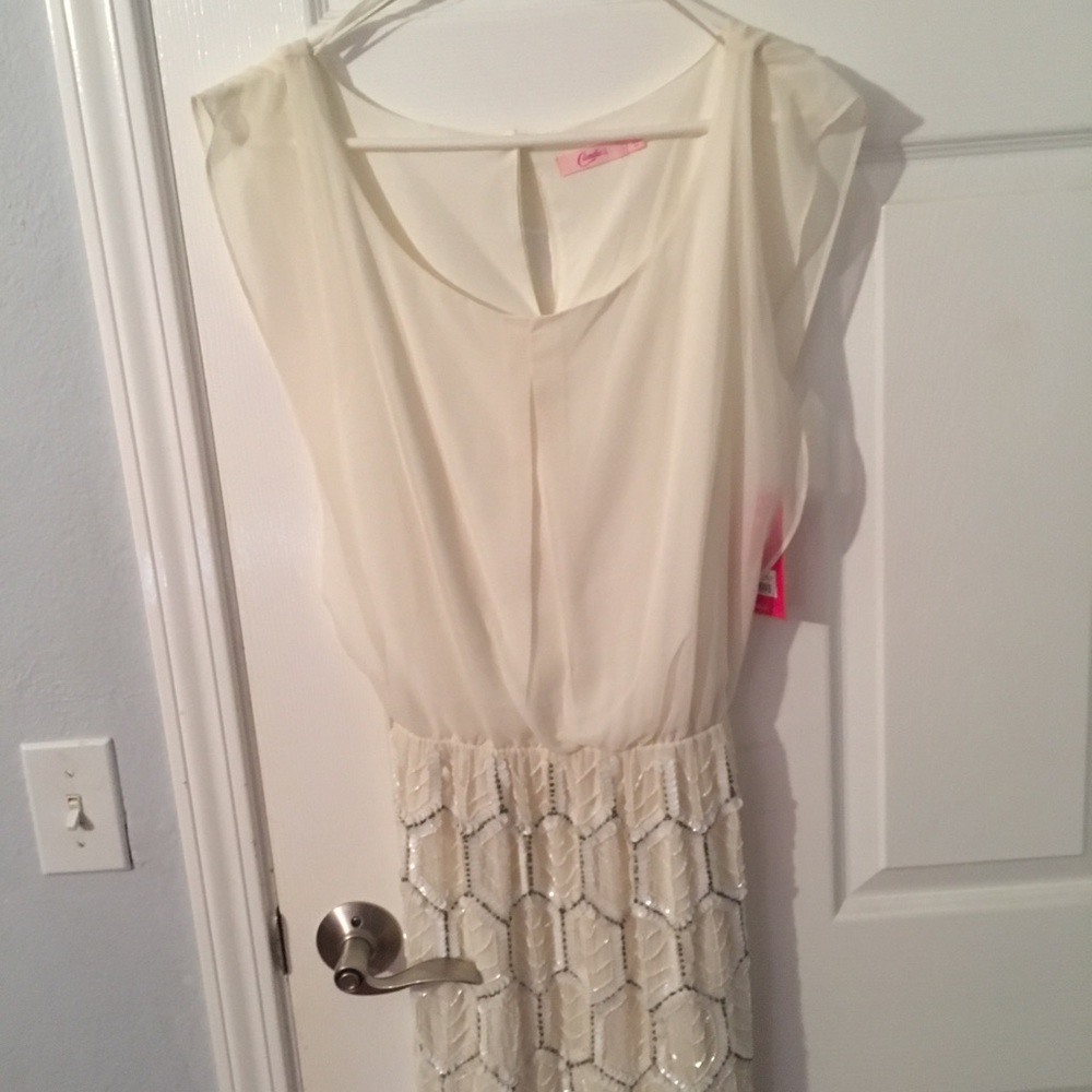 Cute white beaded dress!